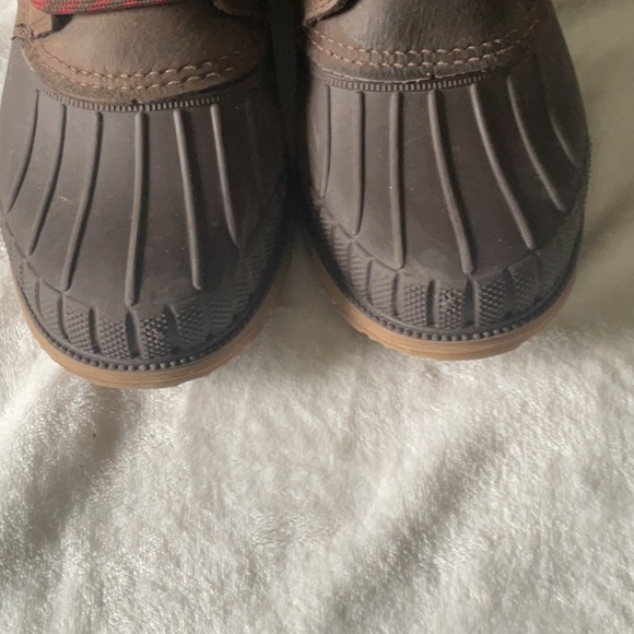 Kamik Brown and Cream Winter Boots with Knit Collar - Picture 3 of 5